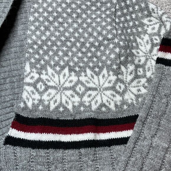 Vintage Jantzen Mens Large Knit Fair Isle Cardigan Sweater Christmas Nordic Ski - Picture 4 of 8